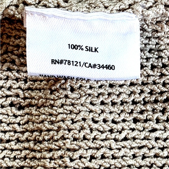 Eileen Fisher 100% Silk Cardigan Style is Meryl in Women’s Size Medium - Picture 5 of 7